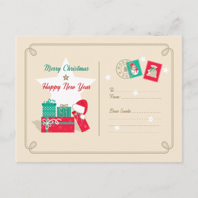 Carte postale Invitation de Noël (Devant)