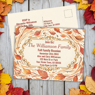 Carte postale Invitation de réunion familiale d'au