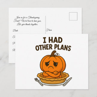 Carte Postale Invitation de Thanksgiving