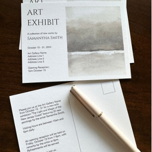 Carte postale Invitation d'exposition d'art person