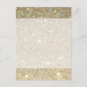 Carte Postale Invitation dorée avec éclat mat pour toutes occasi