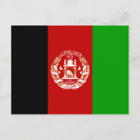 Carte postale Invitation Drapeau Afghanistan