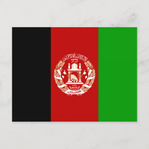 Carte postale Invitation Drapeau Afghanistan