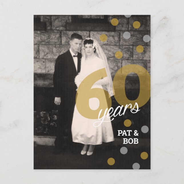 Carte postale Invitation du 60e anniversaire du Ma (Devant)