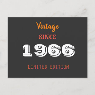 Carte Postale Invitation du 60e anniversaire - Vintage 1966 Limi