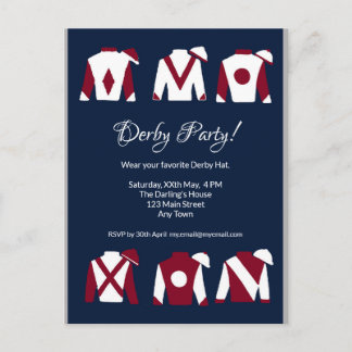 Carte postale Invitation du Parti du Kentucky Derb