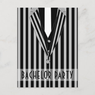 Carte Postale Invitation du parti mafia Suit Bachelor Party