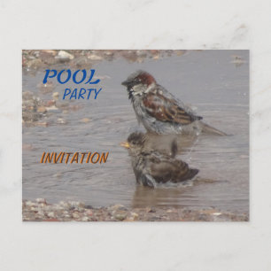 Carte postale Invitation Fête des Éperons de bain 