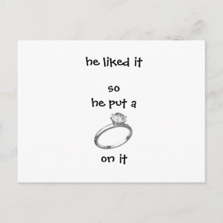 Carte Postale Invitation fiançailles