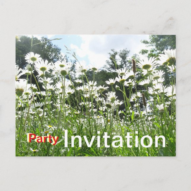 Carte postale Invitation Fleurs Faisy (Devant)