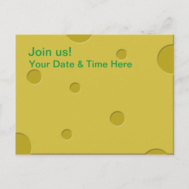 Carte Postale invitation fromage (Devant)