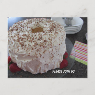 Carte Postale Invitation Gâteau Ange