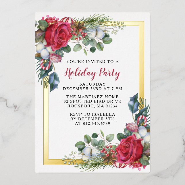 Carte postale Invitation Gold Foil (Recto)