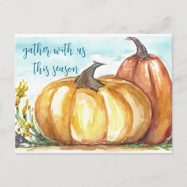 Carte postale Invitation gourde (Devant)