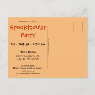 Carte postale Invitation Halloween Ghosts and Gobl