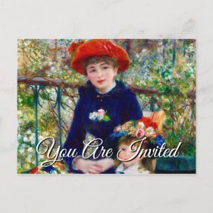 Carte postale Invitation mère et enfant de Renoir