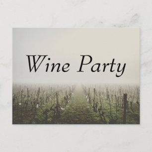Carte Postale Invitation personnalisée pour vignoble de fête du 