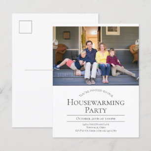 Carte postale Invitation photo moderne