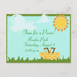 Carte Postale Invitation PICNIC