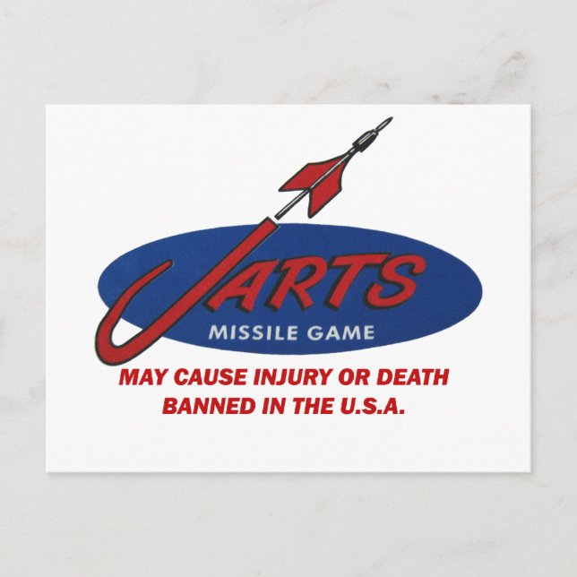 Carte postale Invitation Tournoi vintage Jarts (Devant)