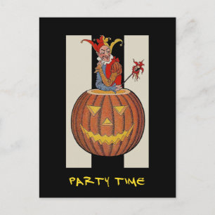 Carte Postale Invitation vintage De La Fête D'Halloween Avec Un 