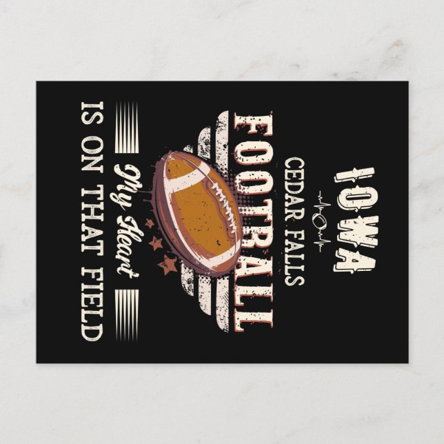 Carte Postale Iowa Cedar Falls Football américain (Devant)