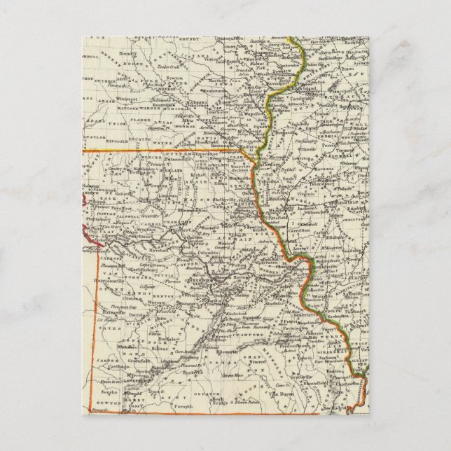 Carte Postale Iowa, Missouri et Illinois (Devant)