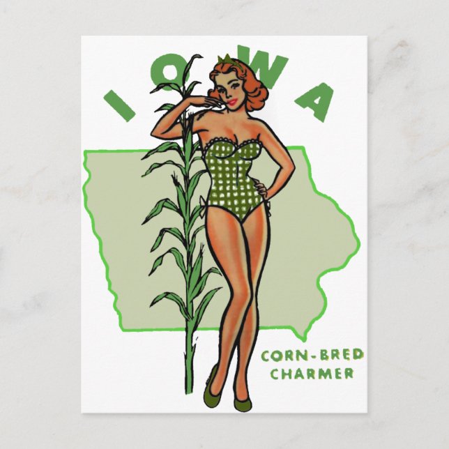 Carte Postale Iowa Pinup (Devant)