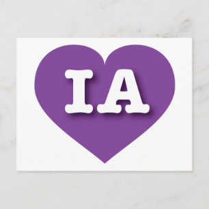Carte Postale Iowa Purple Heart - J'aime IA