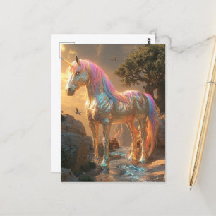 Carte Postale Iridescence Unicorn Imaginaire