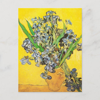 Carte Postale Iris sur fond jaune Van Gogh Beaux-Arts