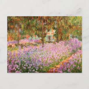 Carte Postale Irises dans le jardin par Monet