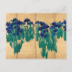 Carte Postale Irises Japonais, Ogata Kōrin