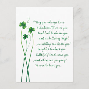 Carte postale Irish Blessing Calligraphy