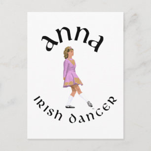 Carte Postale Irish Step Dance Design personnalisé ANNA