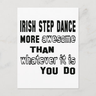 Carte Postale Irish Step danse plus géniale que ce qu'il est