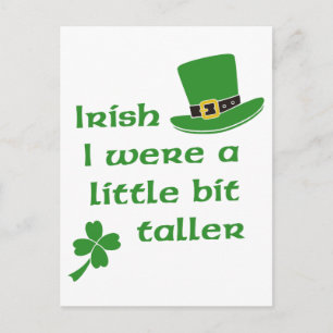Carte Postale Irlandais J'Étais Un Peu Plus Grand St Patrick's D