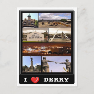 Carte Postale Irlande du Nord - Derry - I Love -