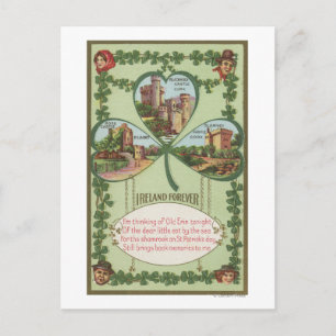 Carte Postale Irlande Forever - Châteaux de liège et de Killarne