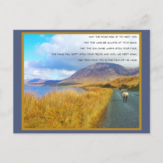 Carte Postale Irlande Paysage photo avec proverbe irlandais
