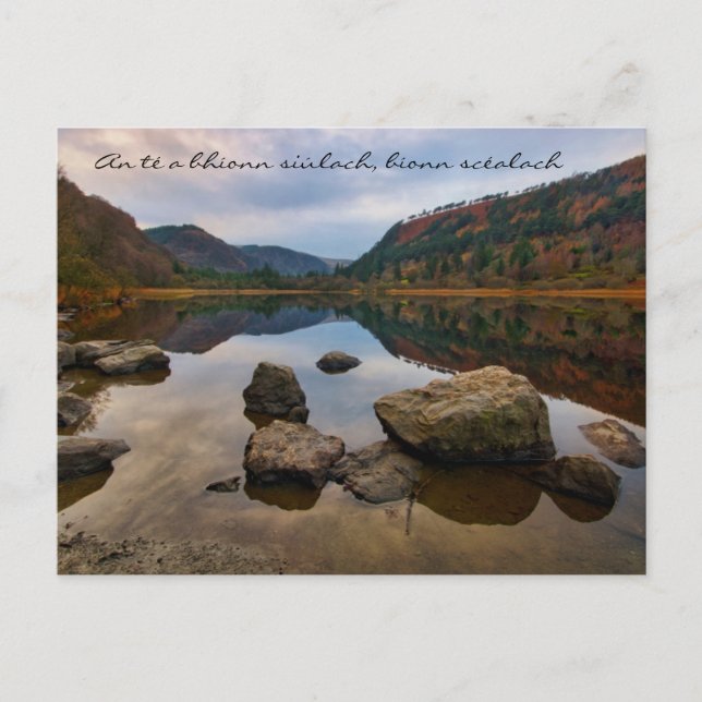 Carte Postale Irlande Photographic River Scene avec citation gaé (Devant)