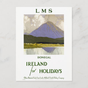 Carte Postale Irlande Poster du Vintage voyage restauré Donegal