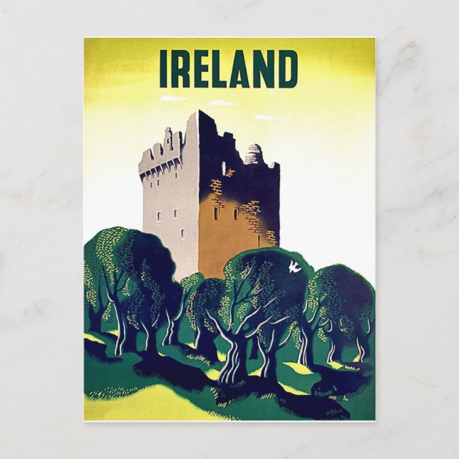 Carte Postale Irlande, terre romantique, château de Blarey, vint (Devant)