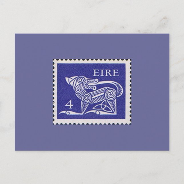Carte Postale Irlande Timbre postal décimal 1971 (Devant)