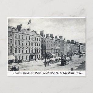 Carte Postale Irlande vintage, 1905 Sackville Street Dublin
