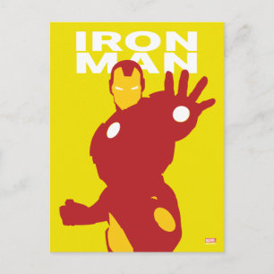 Carte Postale Iron Man Flat Color Character Art