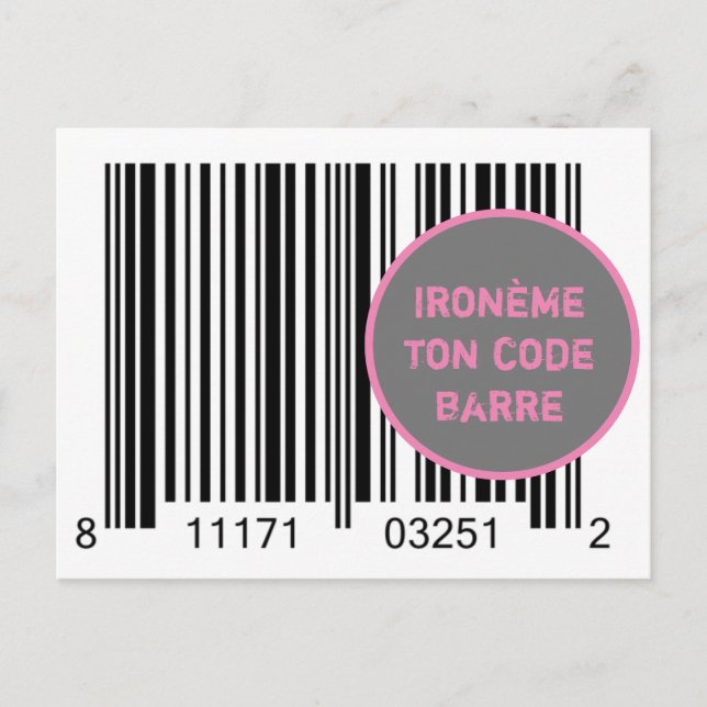 Carte Postale Ironème "Ironème ton code-barre" (Devant)