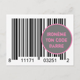 Carte Postale Ironème « Ironème tonne code-barre » Postcard