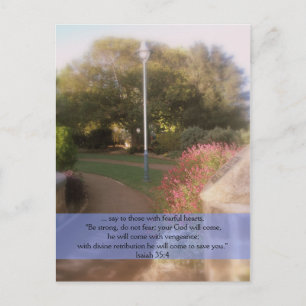 Carte Postale Isaiah 35:4 Christian scripture postcard