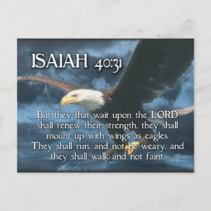 Carte Postale ISAIAH 40:31 Monter avec des ailes comme des ailes